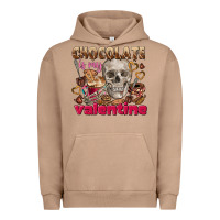 Pigment Burro Skull chocolate is my Valentine Urban Hoodie - FaDigitalArtStudio