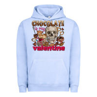Pigment Grape Ice Skull chocolate is my Valentine Urban Hoodie - FaDigitalArtStudio