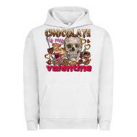 Pigment Lunar Rock Skull chocolate is my Valentine Urban Hoodie - FaDigitalArtStudio