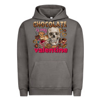 Pigment Tornado Skull chocolate is my Valentine Urban Hoodie - FaDigitalArtStudio