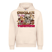 Sandshell Skull chocolate is my Valentine Urban Hoodie - FaDigitalArtStudio