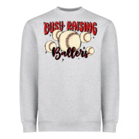 Heather Grey busy raising ballers Heavyweight Sweatshirt - MaliasSmallBusiness