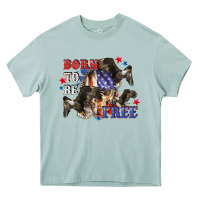 Arona Born to be free 4th of july Heavy Core Tee - CowGirlArtShop
