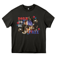 Asphalt Born to be free 4th of july Heavy Core Tee - CowGirlArtShop