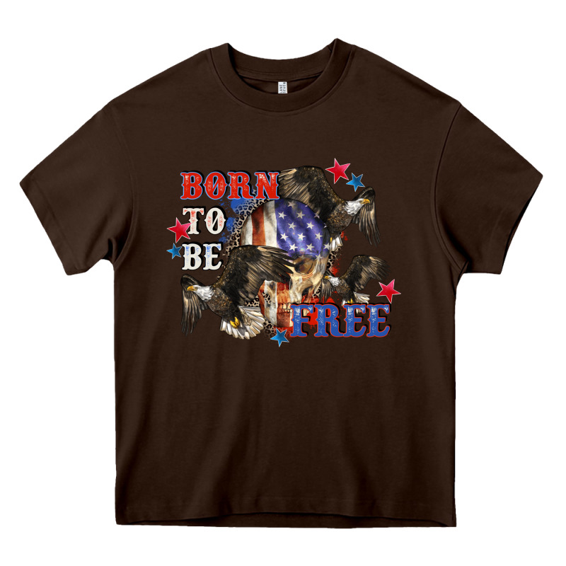 Born To Be Free 4th Of July Heavy Core Tee by CowGirlArtShop | Teevron