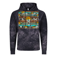 Cloud Black longhorn bull skull cowhide leopard turquoise Vintage Hoodie - Artiststas