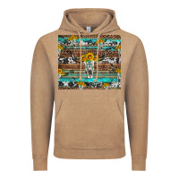 Vintage Coffee longhorn bull skull cowhide leopard turquoise Vintage Hoodie - Artiststas