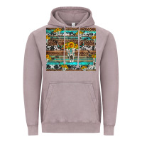 Vintage Zinc longhorn bull skull cowhide leopard turquoise Vintage Hoodie - Artiststas