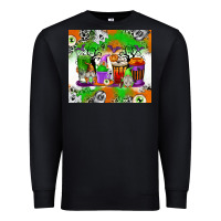 Black Halloween Coffee Cups Premium Sweatshirt - texasbilliewilder