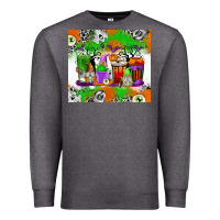 Charcoal Heather Halloween Coffee Cups Premium Sweatshirt - texasbilliewilder