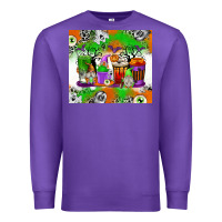 Purple Halloween Coffee Cups Premium Sweatshirt - texasbilliewilder