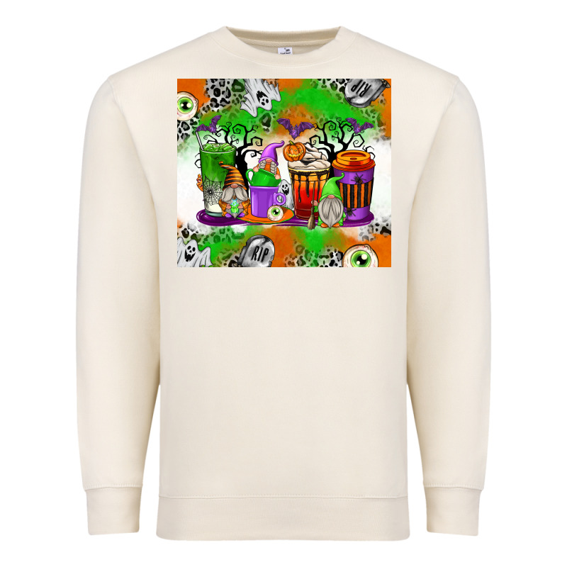 Halloween Coffee Cups Premium Sweatshirt by texasbilliewilder | Teevron