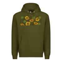 Army Green summer with sunflowers Premium Hoodie - TumblerDesignByShophia