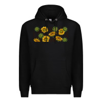 Black summer with sunflowers Premium Hoodie - TumblerDesignByShophia