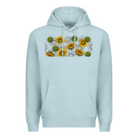 Blue Mist summer with sunflowers Premium Hoodie - TumblerDesignByShophia