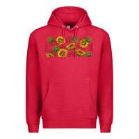 Cardinal summer with sunflowers Premium Hoodie - TumblerDesignByShophia