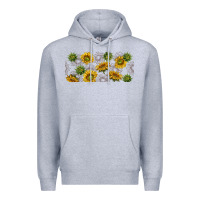 Heather Grey summer with sunflowers Premium Hoodie - TumblerDesignByShophia