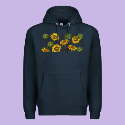 Summer With Sunflowers Premium Hoodie Designed By Tumblerdesignbyshophia