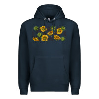 Navy summer with sunflowers Premium Hoodie - TumblerDesignByShophia