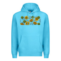 Ocean Blue summer with sunflowers Premium Hoodie - TumblerDesignByShophia