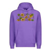 Purple summer with sunflowers Premium Hoodie - TumblerDesignByShophia
