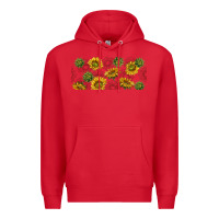 Red summer with sunflowers Premium Hoodie - TumblerDesignByShophia