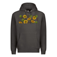 Smoke summer with sunflowers Premium Hoodie - TumblerDesignByShophia