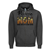 Charcoal Heather brave mom from son up to son down Zipper Hoodie - LillyAllenDesigns