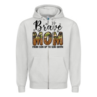 Brave Mom From Son Up To Son Down Zipper Hoodie | Teevron