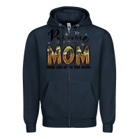 Navy brave mom from son up to son down Zipper Hoodie - LillyAllenDesigns