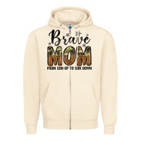 Sandshell brave mom from son up to son down Zipper Hoodie - LillyAllenDesigns