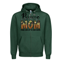 Sports Green brave mom from son up to son down Zipper Hoodie - LillyAllenDesigns