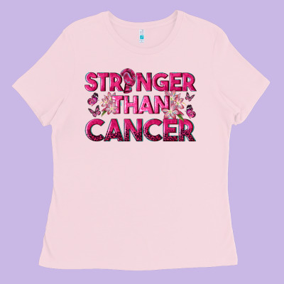 Stronger Than Cancer Ladies Tee Designed By Texasbilliewilder