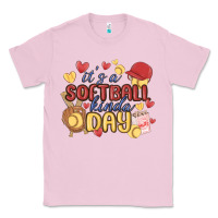 Bubblegum Pink it's a softball kinda day Classic Tee - MaliasSmallBusiness