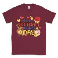 Burgundy it's a softball kinda day Classic Tee - MaliasSmallBusiness