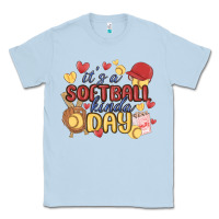 Dusty Blue it's a softball kinda day Classic Tee - MaliasSmallBusiness