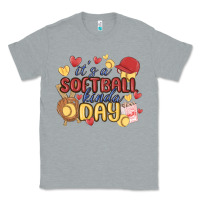 Heather Grey it's a softball kinda day Classic Tee - MaliasSmallBusiness