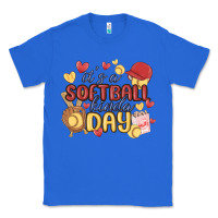 True Royal it's a softball kinda day Classic Tee - MaliasSmallBusiness