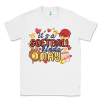 White it's a softball kinda day Classic Tee - MaliasSmallBusiness