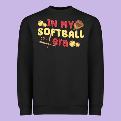 In My Softball Era Heavyweight Sweatshirt Designed By Maliassmallbusiness
