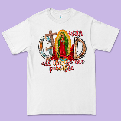 With God All Things Are Possible Premium Tee Designed By Racoondesign