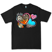Black western leopard  racing  hearts Premium Tee - AdoDesignShop