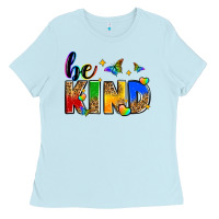 Baby Blue be kind Ladies Tee - Zillion Design Studio