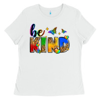 White be kind Ladies Tee - Zillion Design Studio