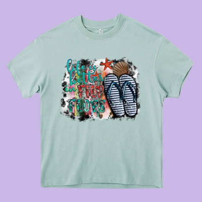 Life Is Better In Fılp Flops Heavy Core Tee Designed By Sublimationcraftshop