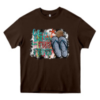 Chocolate Brown life is better in fılp flops Heavy Core Tee - SublimationCraftShop