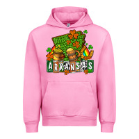 Fuchsia Pink St. Patrick's Arkansas Urban Hoodie - OliviaCreatesArt