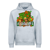 Heather Grey St. Patrick's Arkansas Urban Hoodie - OliviaCreatesArt