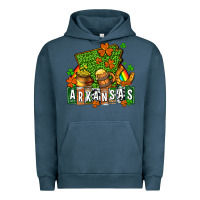 Pigment Midnight Navy St. Patrick's Arkansas Urban Hoodie - OliviaCreatesArt