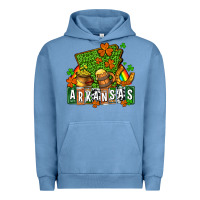 Pigment Pebble Blue St. Patrick's Arkansas Urban Hoodie - OliviaCreatesArt